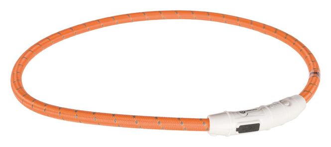 Hovedbilde Lysende Halsbånd Oransje M/USB Lader L/XL 65cm